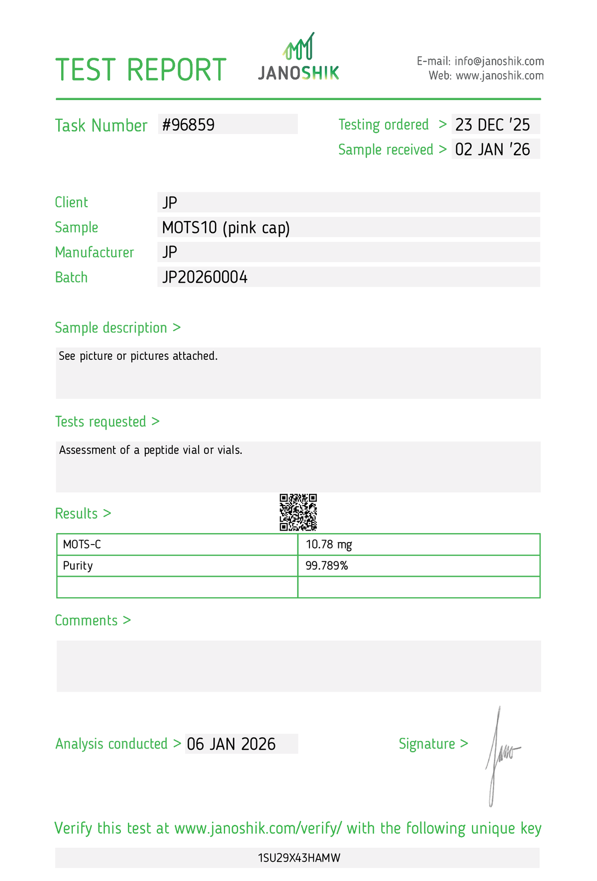 Mot-c 10mg